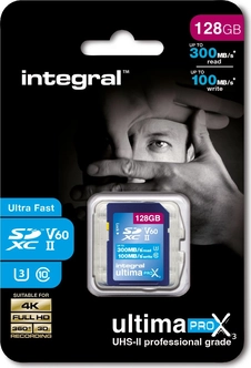Integral UltimaPro X3 R300/W100 SDXC 128GB, UHS-II U3, Class 10