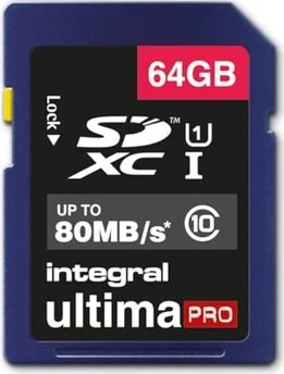 Integral ultima PRO R80 SDXC 64GB, UHS-I U1, Class 10