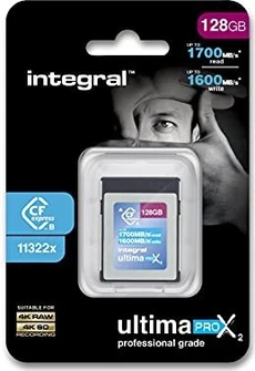 Integral ultima PRO X2 R1700/W1600 CFexpress 2.0 Type B 128GB