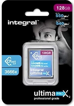 Integral ultima PRO X2 R550/W540 CFast 2.0 CompactFlash Card 128GB