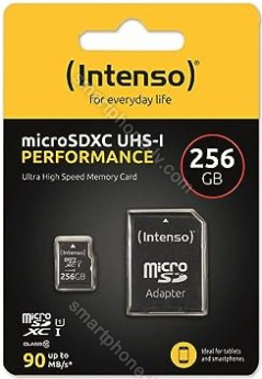 Intenso Performance R90 microSDXC 256GB Kit, UHS-I U1, Class 10