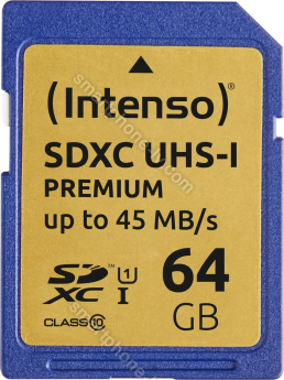 Intenso Premium R45 SDXC 64GB, UHS-I U1, Class 10