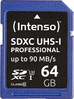 Intenso Professional R90 SDXC 64GB, UHS-I U3, Class 10