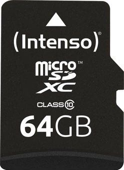 Intenso R20/W12 microSDXC 64GB Kit, Class 10
