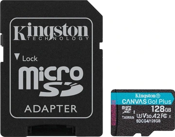 Kingston Canvas Go! Plus Gen4 R200 microSDXC 128GB Kit, UHS-I U3, A2, Class 10