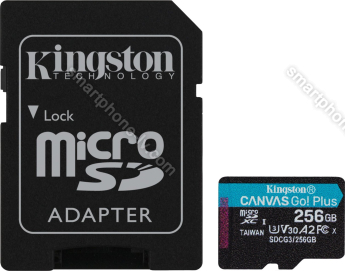 Kingston Canvas Go! Plus R170/W90 microSDXC 256GB Kit, UHS-I U3, A2, Class 10