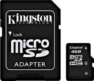 Kingston microSDHC 4GB Kit, Class 4