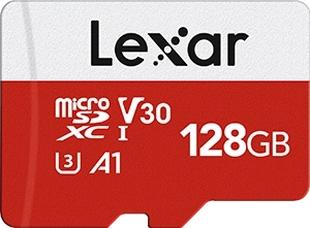 Lexar E-Serie R100/W30 microSDXC 128GB Kit, UHS-I U3, A1, Class 10