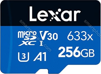 Lexar High-Performance 633x R100/W45 microSDXC 256GB Kit, UHS-I U3, A1, Class 10