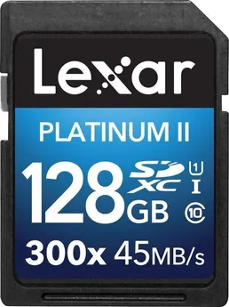 Lexar Platinum II 300x R45/W20 SDXC 128GB, UHS-I, Class 10