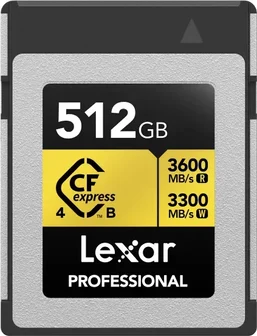 Lexar Professional GOLD R3600/W3300 CFexpress 4.0 Type B 512GB