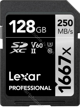 Lexar Professional 1667x Silver Series R250/W120 SDXC 128GB, UHS-II U3, Class 10