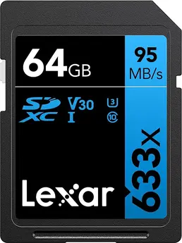 Lexar Professional 633x R95 SDXC 64GB, UHS-I U3, Class 10