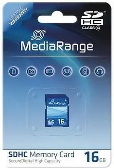 MediaRange R45/W15 SDHC 16GB, Class 10