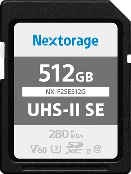 Nextorage NX-F2SE R280/W150 SDXC 512GB, UHS-II U3, Class 10