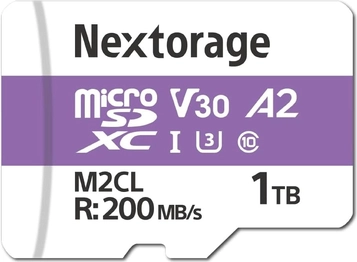 Nextorage NX-M2CL R200 microSDXC 1TB, UHS-I U3, A2, Class 10