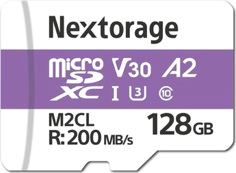 Nextorage NX-M2CL R200 microSDXC 128GB, UHS-I U3, A2, Class 10