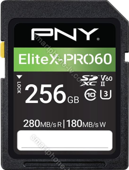 PNY EliteX-PRO 60 R280/W180 SDXC 256GB, UHS-II U3, Class 10