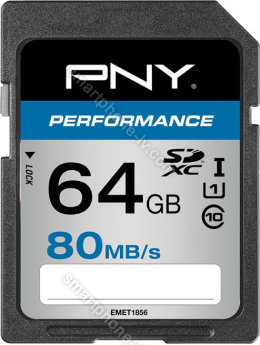 PNY Performance R80/W20 SDXC 64GB, UHS-I U1, Class 10