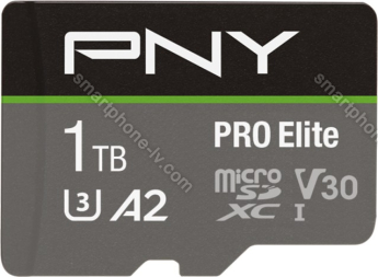 PNY Pro Elite R100/W90 microSDXC 1TB Kit, UHS-I U3, A2, Class 10