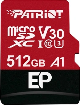 Patriot EP R90 microSDXC 512GB Kit, UHS-I U3, A1, Class 10