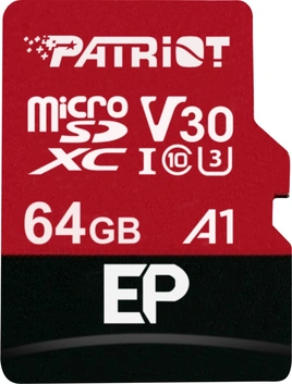 Patriot EP R90 microSDXC 64GB Kit, UHS-I U3, A1, Class 10