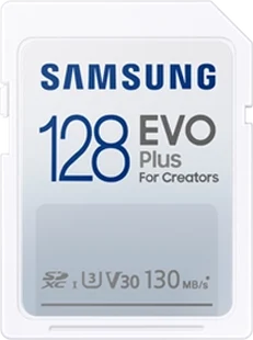 Samsung EVO Plus for Creators R130 SDXC 128GB, UHS-I U3, Class 10