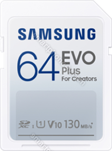 Samsung EVO Plus for Creators R130 SDXC 64GB, UHS-I U1, Class 10
