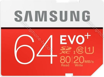 Samsung EVO+ R80/W20 SDXC 64GB, UHS-I, Class 10