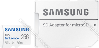 Samsung PRO Endurance R100/W40 microSDXC 256GB Kit, UHS-I U3, Class 10