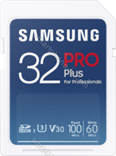 Samsung PRO Plus for Professionals R100/W60 SDHC 32GB, UHS-I U3, Class 10
