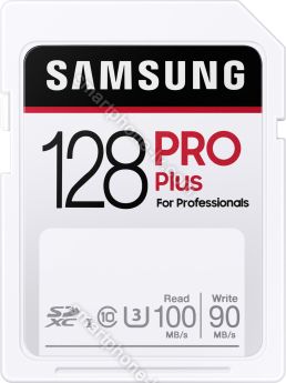 Samsung PRO Plus for Professionals R100/W90 SDXC 128GB, UHS-I U3, Class 10
