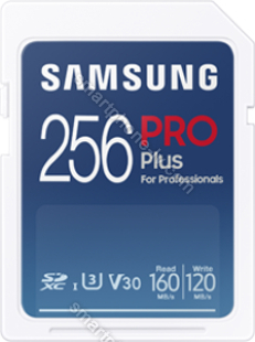 Samsung PRO Plus for Professionals R160/W120 SDXC 256GB USB-Kit, UHS-I U3, Class 10