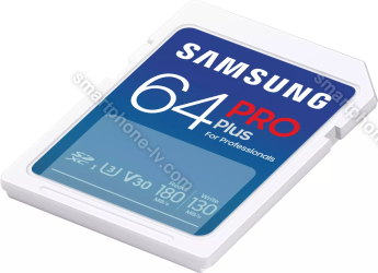 Samsung PRO Plus for Professionals R180/W130 SDXC 64GB, UHS-I U3, Class 10