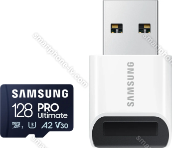 Samsung PRO Ultimate R200/W130 microSDXC 128GB USB-Kit, UHS-I U3, A2, Class 10