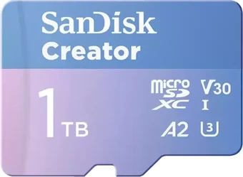 SanDisk Creator R190/W130 microSDXC 1TB Kit, UHS-I U3, A2, Class 10