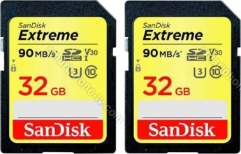 SanDisk Extreme PLUS R100/W60 SDHC 32GB, UHS-I U3, Class 10, 2er-Pack