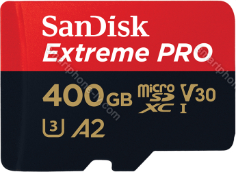 SanDisk Extreme PRO R200/W140 microSDXC 400GB Kit, UHS-I U3, A2, Class 10