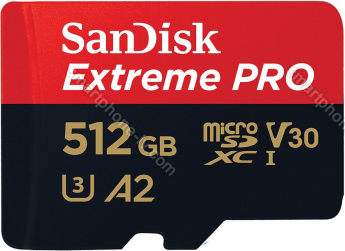 SanDisk Extreme PRO R200/W140 microSDXC 512GB Kit, UHS-I U3, A2, Class 10