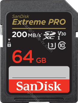 SanDisk Extreme PRO R200/W90 SDXC 64GB, UHS-I U3, Class 10
