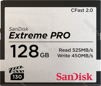 SanDisk Extreme PRO R525/W450 CFast 2.0 CompactFlash Card 128GB