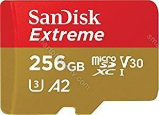 SanDisk Extreme R160/W90 microSDXC 256GB Kit, UHS-I U3, A2, Class 10