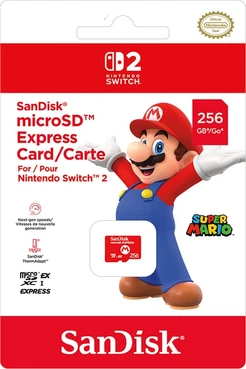 SanDisk Nintendo Switch 2 microSDXC Express 256GB, Class 10, SD Express EX I