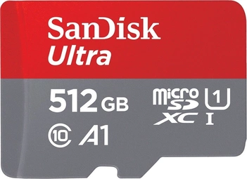 SanDisk Ultra R100 microSDXC 512GB Kit, UHS-I U1, A1, Class 10