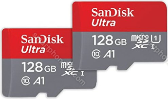SanDisk Ultra R140 microSDXC 128GB Kit, UHS-I U1, A1, Class 10, 2er-Pack