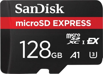 SanDisk microSD EXPRESS R880/W480 microSDXC Express 128GB, UHS-I U3, A1, Class 10, SD Express EX I