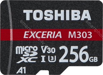 Toshiba Exceria M303 R98/W65 microSDXC 256GB Kit, UHS-I U3, A1, Class 10