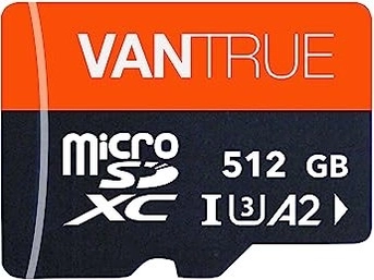 Vantrue R80/W70 microSDXC 512GB Kit, UHS-I U3, A2, Class 10