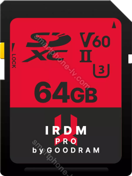 goodram IRDM S6B0 R265/W120 SDXC 64GB, UHS-II U3, Class 10