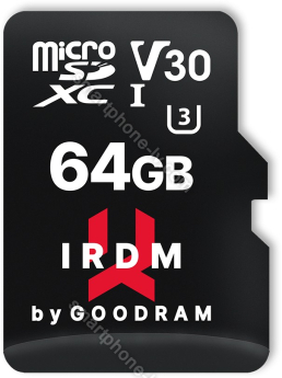 goodram M3AA IRDM MICROCARD R100/W40 microSDXC 64GB Kit, UHS-I U3, Class 10